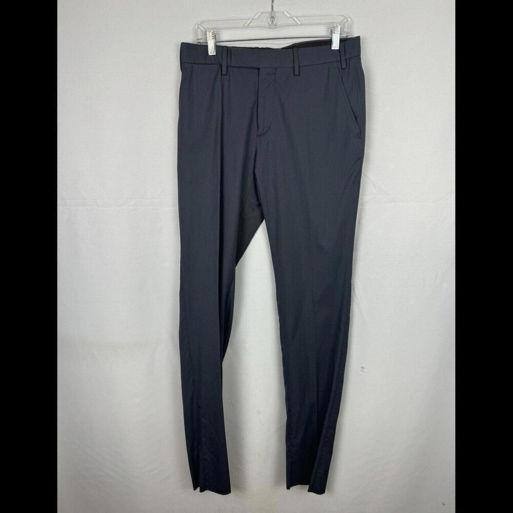 Ermenegildo Zegna Regular Fit Casual Cotton Pants Slate Blue Size 48 IT, 32 W